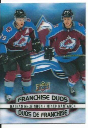 2019-20 Tim Hortons Nathan MacKinnon / Mikko Rantanen Franchise Duos Card #D10